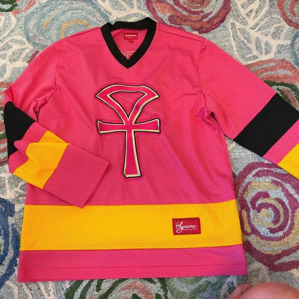 Supreme ankh hockey jersey size